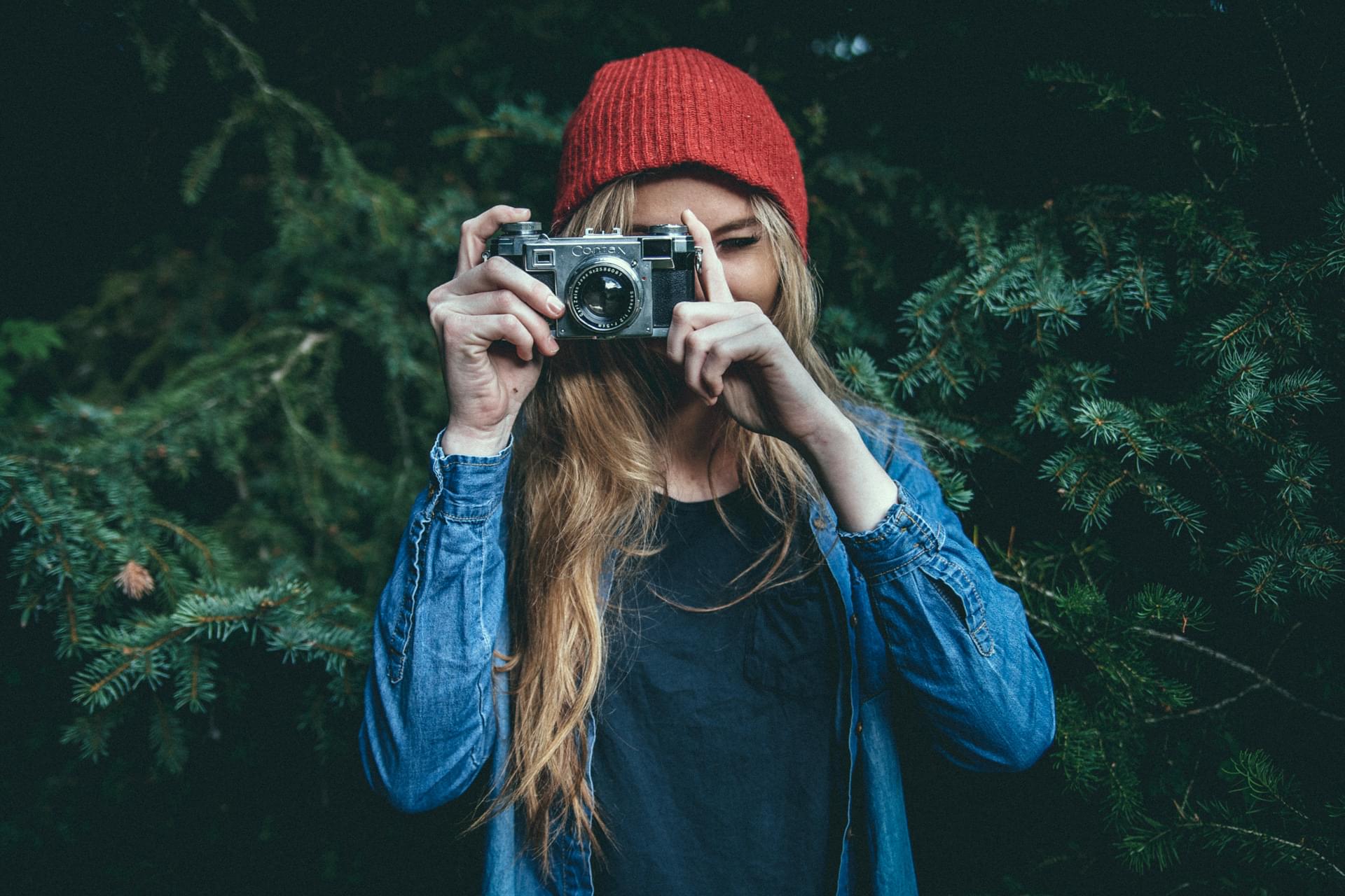 woman taking picture